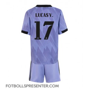 Real Madrid Lucas Vazquez #17 Bortatröja Barn 2022-23 Kortärmad (+ korta byxor)